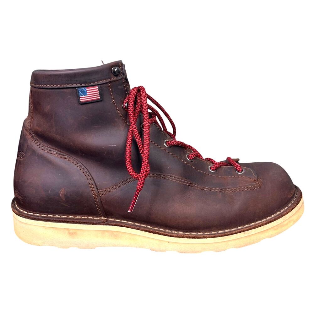 Danner Bull Run 6" Men's Brown Cristy Wedge Work Boots Size 12 D